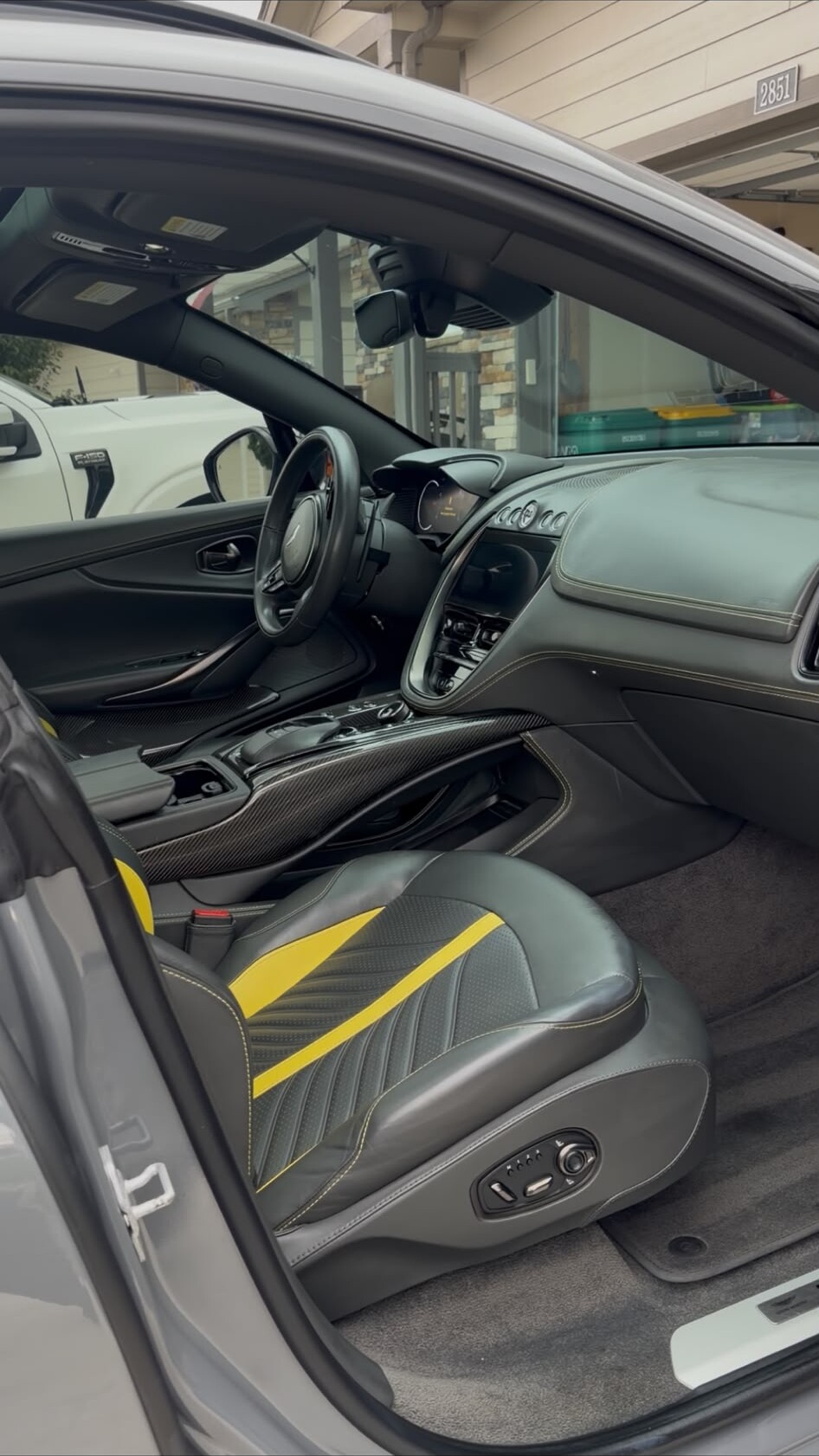 Aston Martin interior after detailing